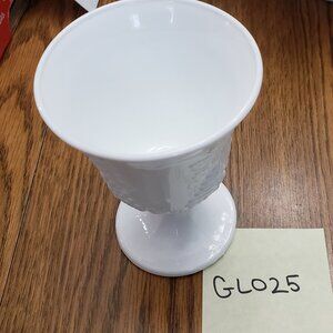 MILK GLASS GRAPES & LEAVES GOBLET